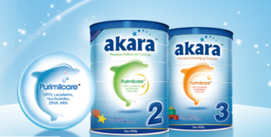 Akara Infant Formula produced by Synlait for New Hope Nutritional Foods (Akara is a Chinese transliteration of Akaroa)